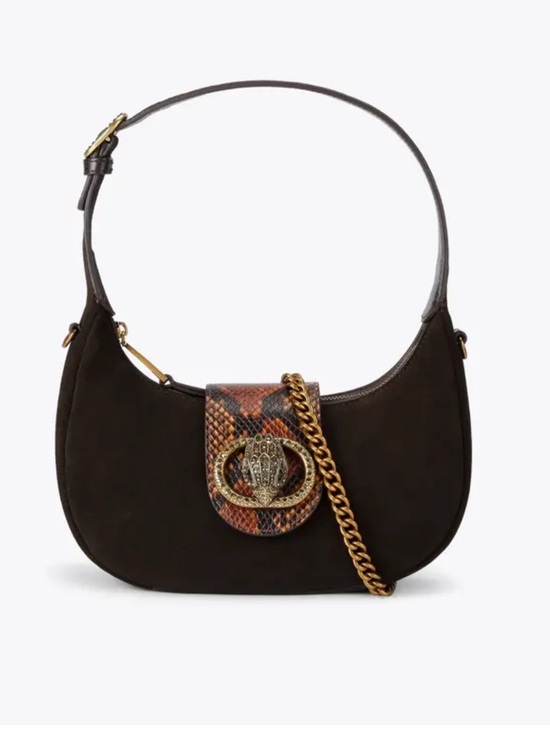 Kurt Geiger Handbags - Kurt Geiger Chelsea Hobo Brown Suede Shoulder Bag NWT